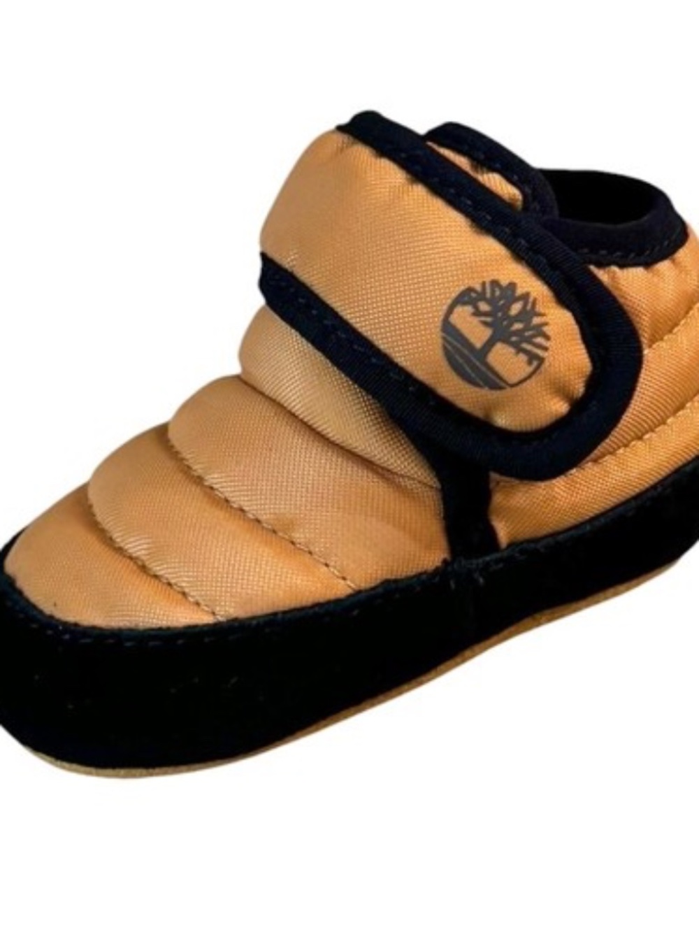 Timberland Infant Crib Bootie Mid Hook & Loop Boot Size 2 Wheat Ripstop